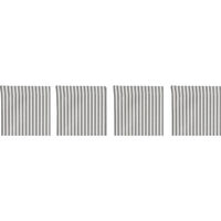 Narrow Stripe Glasbrikker 10x10 cm 4-pak Grå