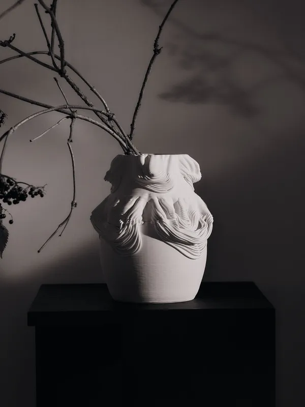 Drisca Vase 23 cm Offwhite
