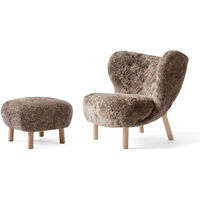 Little Petra VB1 Loungestol Set Saueskinn Sahara / Oljet Eik