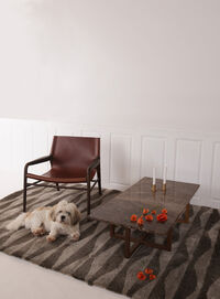 Ninety Large Soffbord 140x70x40 cm Smoked Oak/Brown Emperador