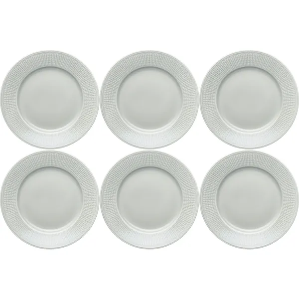 Swedish Grace Tallrik 21 cm 6-pack Dimma (Ljusgrå)