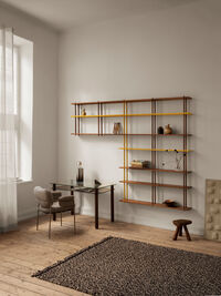 Bond Shelf W106 Walnut / Yellow