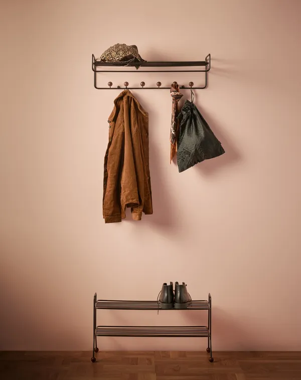 Bill Hatthylla 71 cm Svart / Walnut