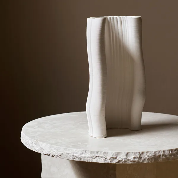 Moire Vase Offwhite 30 cm