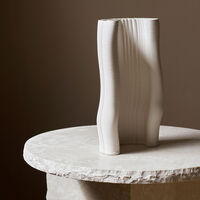 Moire Vase Offwhite 30 cm