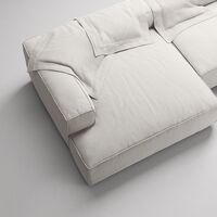 Grand 3-Personers Sofa chaiselong Venstre Moon White