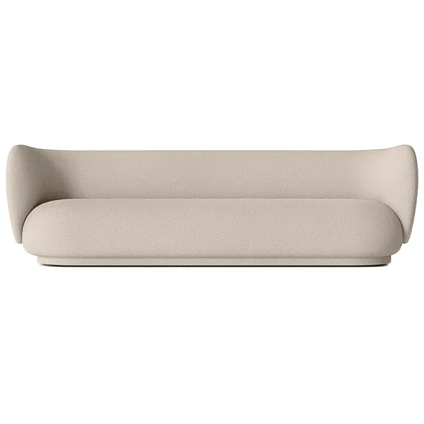Rico Wool Boucle 4-Personers Sofa Naturlig
