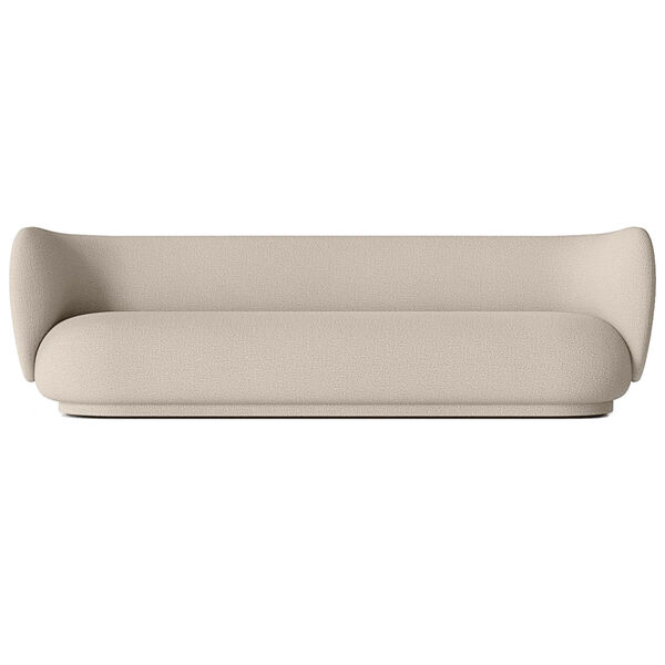 Rico Wool Boucle 4-Seter Sofa Naturlig