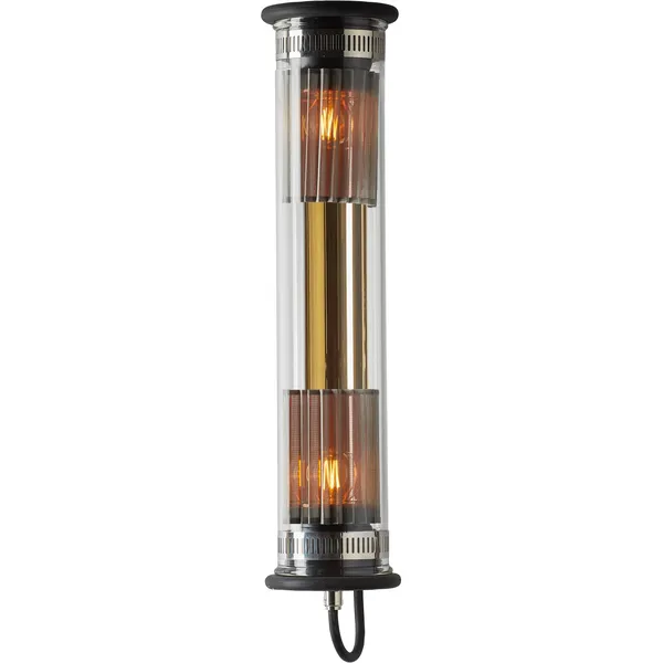 In The Tube 100-500 Vegglampe Svart / Gullreflektor / Sølvmetallnett