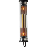In The Tube 100-500 Vegglampe Svart / Gullreflektor / Sølvmetallnett