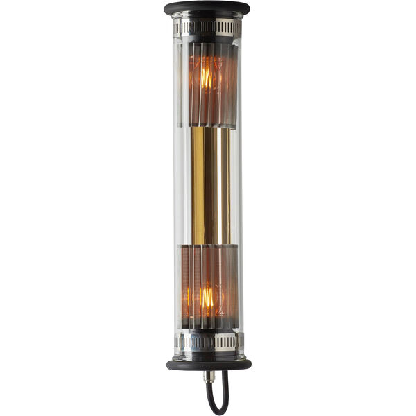In The Tube 100-500 Vegglampe Svart / Gullreflektor / Sølvmetallnett