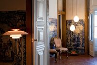PH 80 Golvlampa Utan Dimmer Vit Opal Akryl / Krom