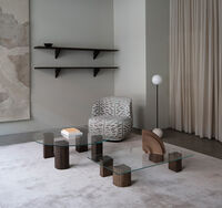 Quarter Loungebord Røget Eg 70x120 cm