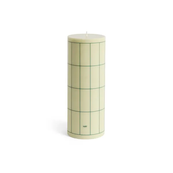 HAY Column Stearinlys Stor Lysegrøn/Mørkegrøn