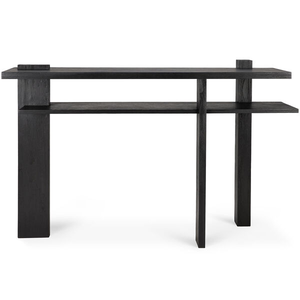 Abstract Sidebord Teak Black Stained