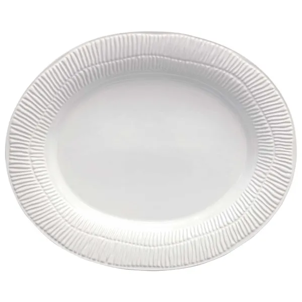 Stripes Serveringsfat 35x30 cm Hvit