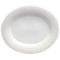 Stripes Serveringsfat 35x30 cm Hvit