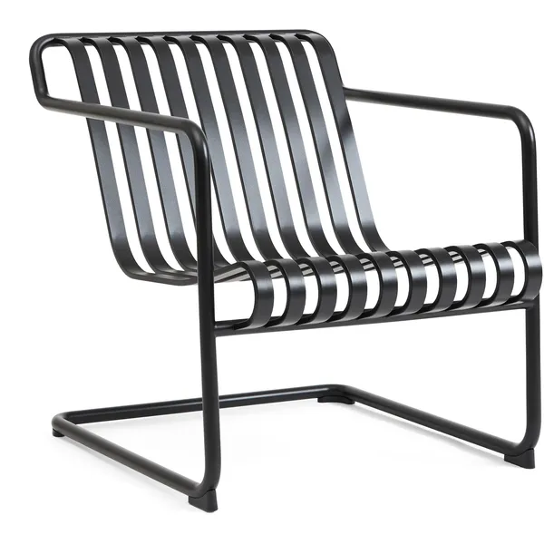 Palissade Cantilever Lounge Chair Low Anthracite powder coated steel