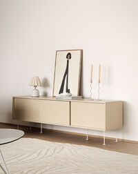 Vogue Mediabenk Med Ben 136 cm Sand / Messing