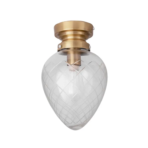 Juni Væg-/Loftslampe Messing / Klar
