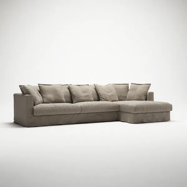 Le Grand Air Kolmipaikkainen Sohva Pellava Divaani Oikea Savage Linen