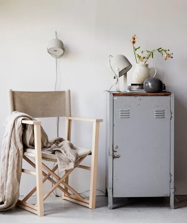 Svejk 13 Væglampe Beige/Messing