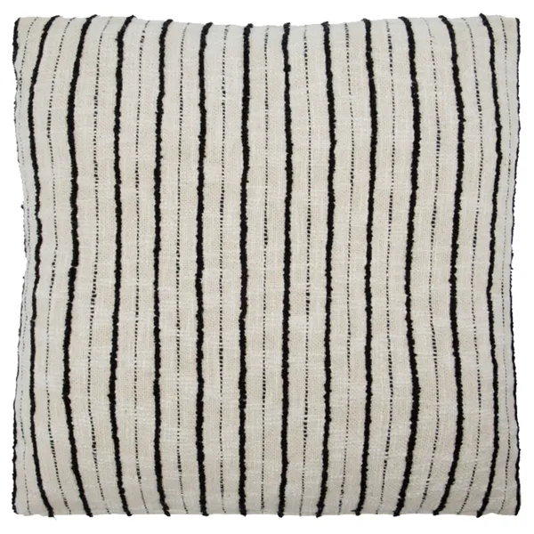 Lines Tyynynpäällinen 50x50 cm Musta/Valkoinen