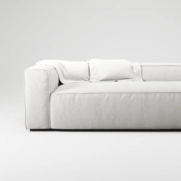 Grand 3-Sitssoffa Minetyg Moon White