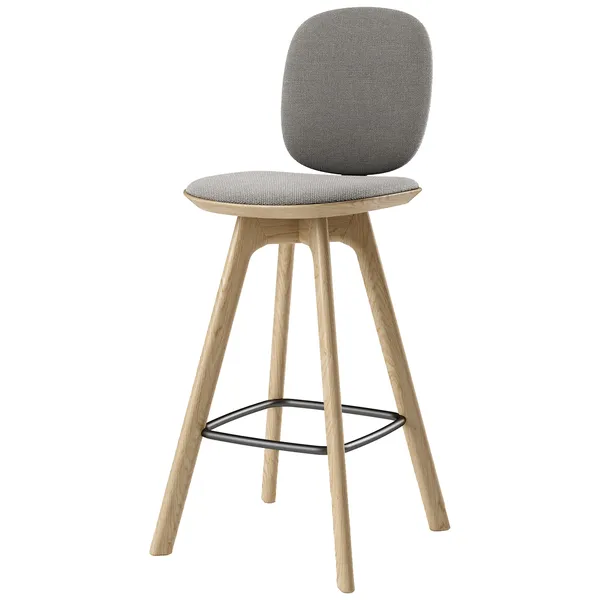 Pauline Comfort Barstol 75 cm Oljet Eik / Hallingdal Grå
