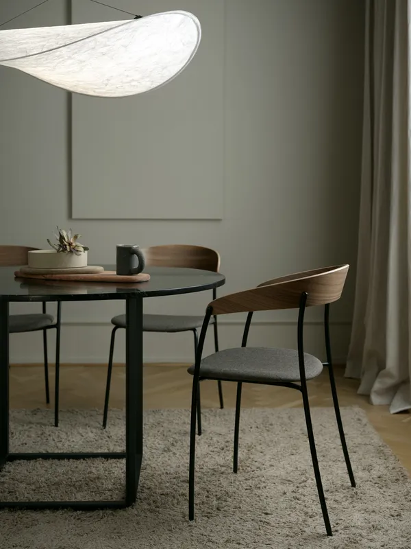 Florence Matbord 120 cm Svart Marmor / Svart