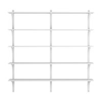 Levi Wall Shelf 180 cm Big Aluminium / Vitlaserad Ash