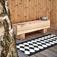 Poppy Teppe Sort/Vanilla 70x350 cm