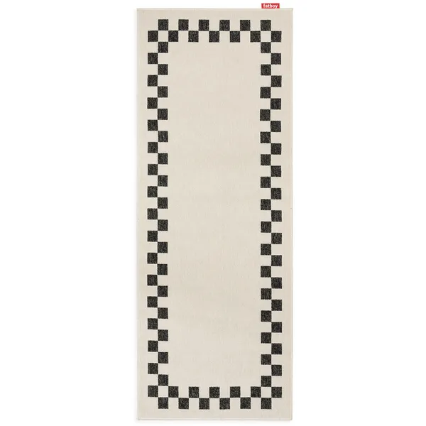 Carpretty Catwalk Check Border Matto Antrasiitti / Creme
