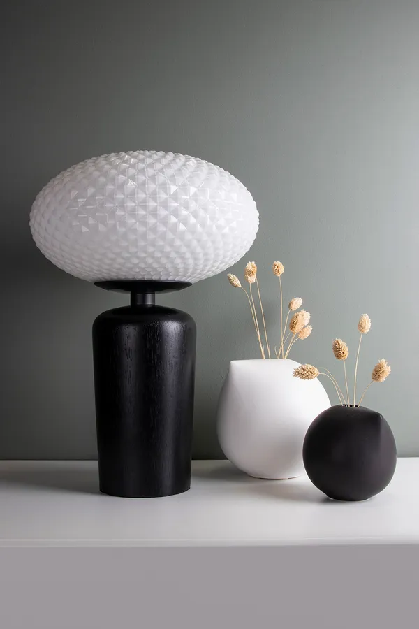 Jackson bordlampe hvit/svart