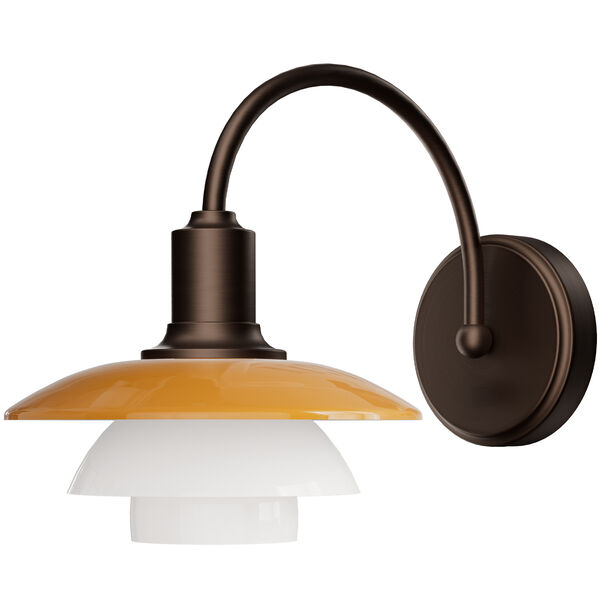 PH 2/2 Væglampe Hardwired Centenary Edition Amber / Opal White
