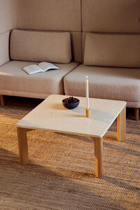 Evoke Soffbord Marmor Creme 80x80 cm