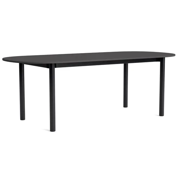 Annex Bord Avlang 95x220 cm Aluminium Mørkegrå / Svart Eik