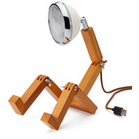 Mini Wattson Bordlampe Ask / Vintage White