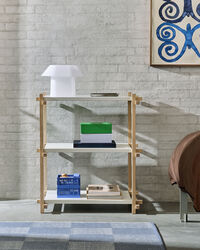 Woody Reolsystem 2.0 Column Low Soaped Oak / Almond White
