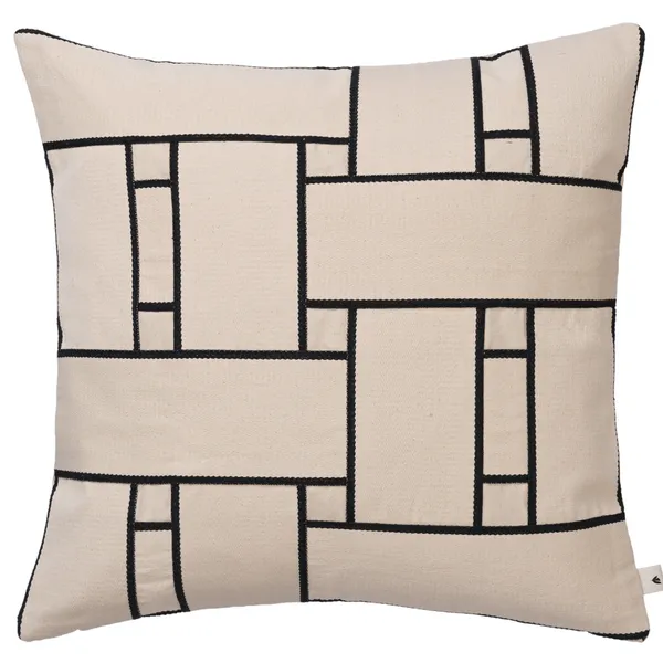 Lattice Offset Putetrekk 40x60 cm Off-white/Sort
