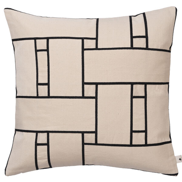 Lattice Offset Putetrekk 50x50 cm Off-white/Sort