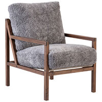 Seventy Five Wood Nojatuoli Pähkinäpuu / Lampaannahka Scandinavian Grey