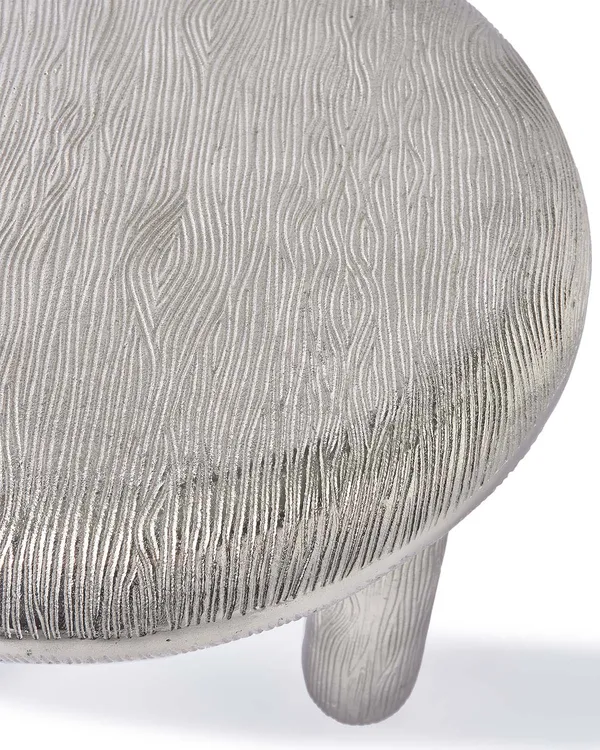 Thick Disk Sidobord Silver