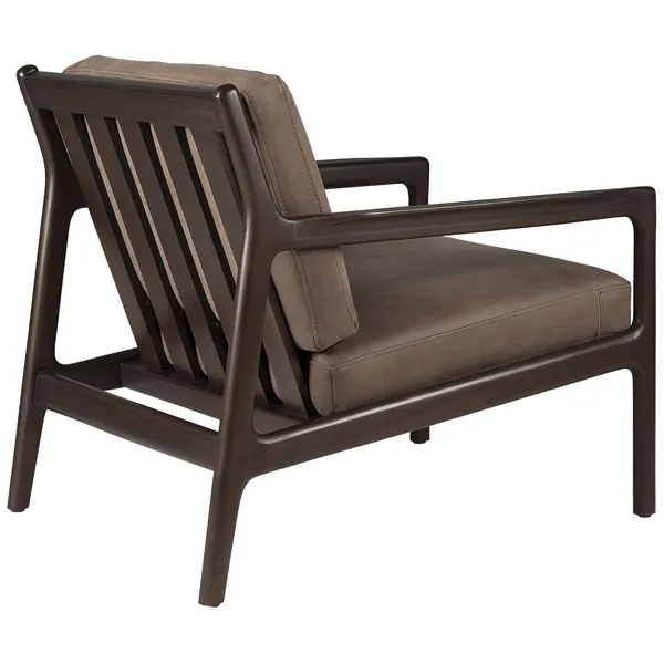 Jack Loungefåtölj Mahogny / Mörkbrun Läder