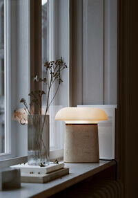 Nova Bordlampe Ivory Travertin