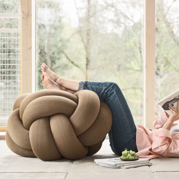 Knot Pude XL Camel