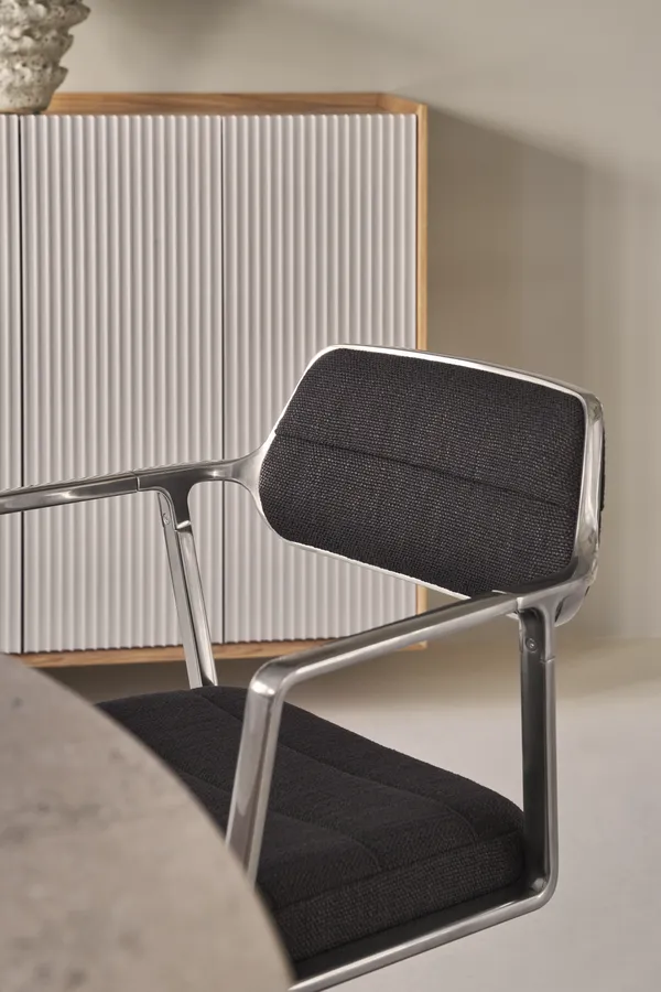 453 Snurrstol Polerat Aluminium / Tide