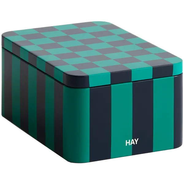 Tin Container Small Green/Dark Blue