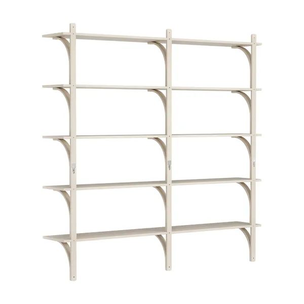 Levi Wall Shelf 180 cm Big Aluminium / White Pigmented Ash