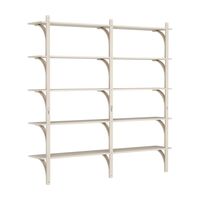 Levi Wall Shelf 180 cm Big Aluminium / White Pigmented Ash